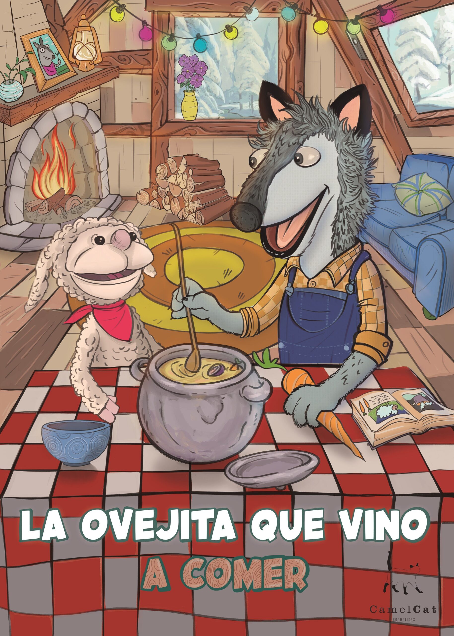 cartel LA OVEJA QUE VINO A COMER
